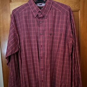 Ariat Pro Series Mens Western Plaid Button Down Long Sleeve Shirt Size XL